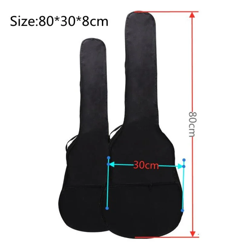 38in/41in Oxford Fabric Guitar Bag Soft Double Shoulder Straps Padded Acoustic Guitar Waterproof Backpack Instrument Bags Case