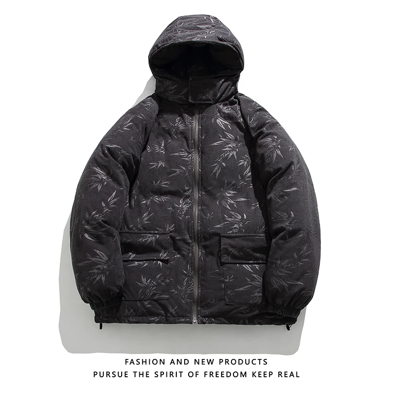 

Мужская зимняя утепленная куртка с флисовой подкладкой, хлопковая, в американском ретро-стиле, рабочая одежда, теплая молодежная повседневная модная куртка-пуховик