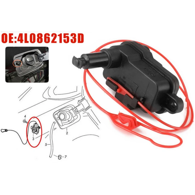 Fuel Filler Flap Door Lock Actuator Motor For Audi A1 A3 A3 Sportback A6 C7 A6 Avant A7 Q3 Q7 OE: 4L0 862 153D