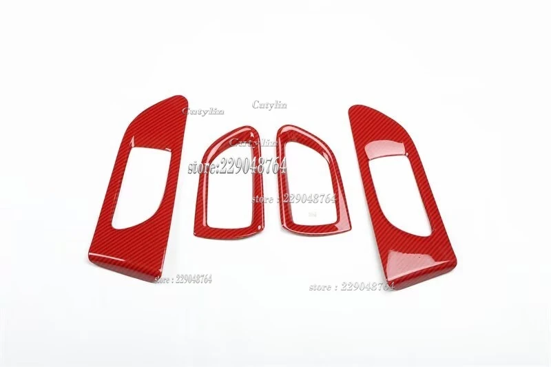 LHD RHD For Subaru WRX STI XV 2014-2020 ABS Red Carbon Fiber Gear Shift Panel Cover Trim Window Switch Frame Sticker Styling - view 6