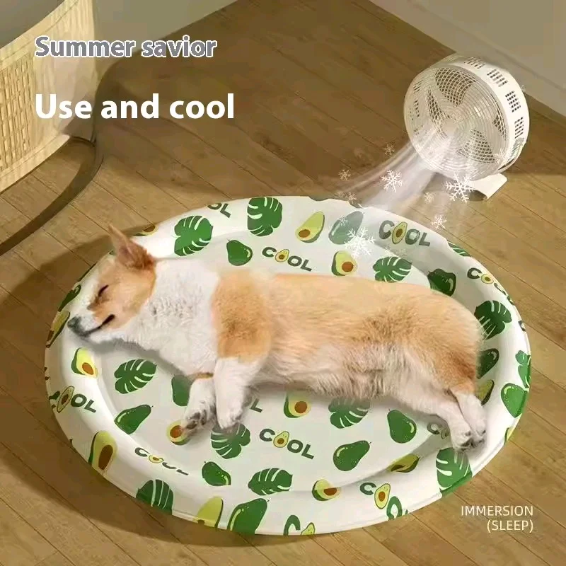 

Pet lce Mat Cat Cooling Mat Washable Cool Sleeping Mat Summer Nest Pet Pad Dog Comfortable Printed Ice Pad Blanket Pet Supplies