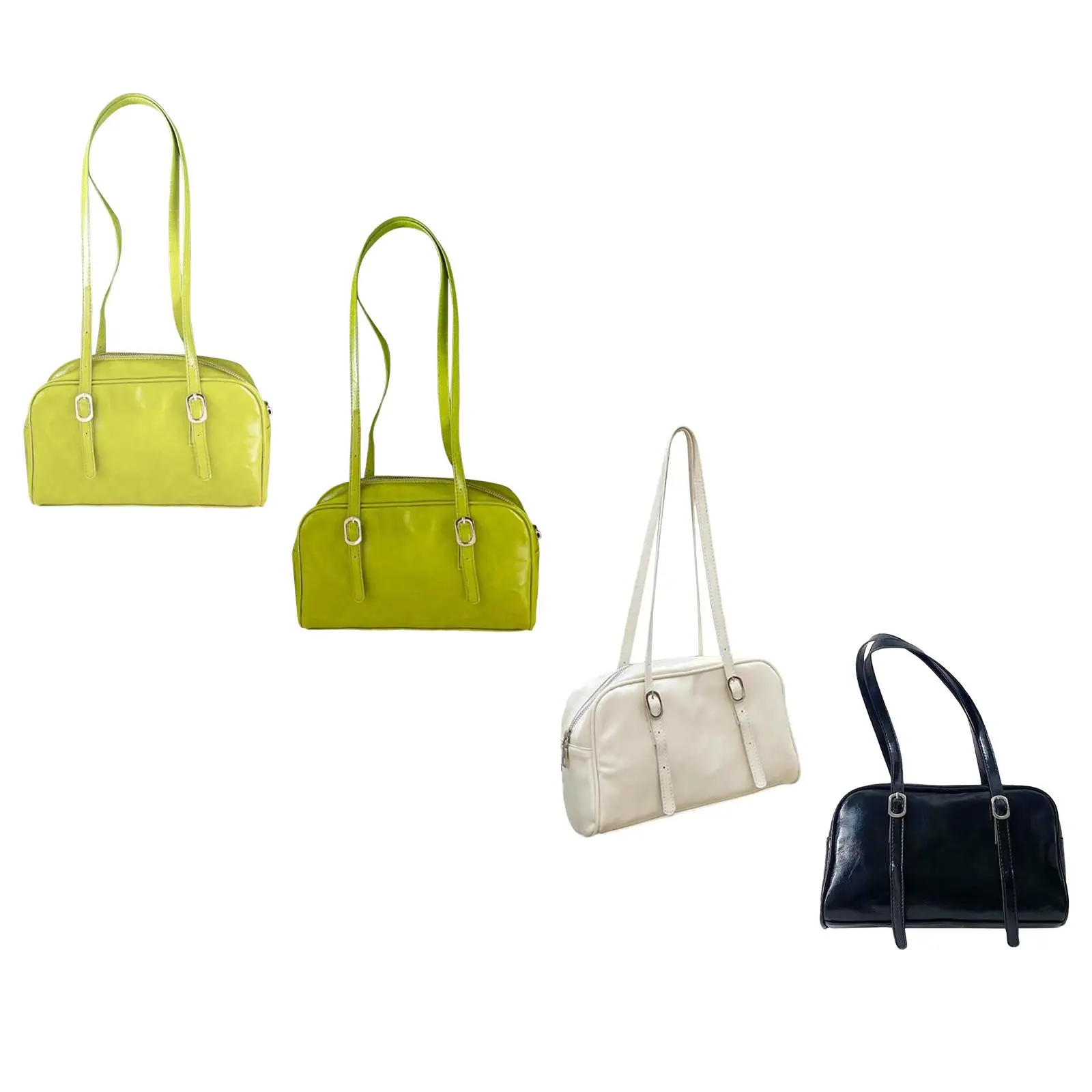 حقيبة كتف نسائية من جلد البولي يوريثان حقيبة يد حمل تعمل مع حقيبة تحت الإبط بسحاب