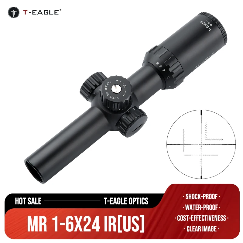 

TEAGLE MR 1-6X24IR-US Tactical Hunting Optical Sight Spotting Scope for Rifle Airsoft PCP Glass Eteched Reticle Riflescope