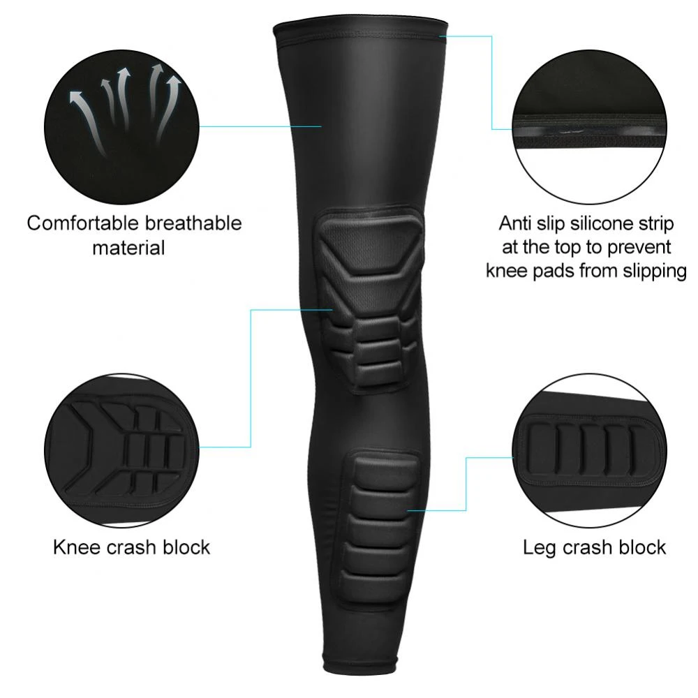 1Pcs Honeycomb Knee Compression Sleeves Basketball Knee Pad Leg Sleeve Sports Adult Knee Brace Support Leg Sleeve Knee Protector