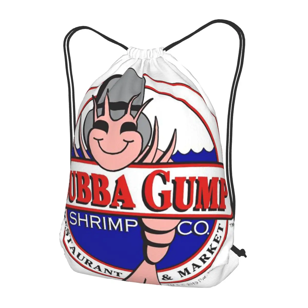 

Bubba Gump Forest Shrimp Seafood Backpacks Portable Drawstring Bags Sundries Bag Book Bags for Man Woman Students