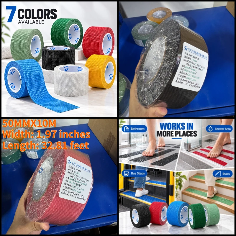 50MMX10M Anti-Slip Bathroom Tape Shower Room Anti-Fall Floor Tile Non-Slip Diamond Texture Self-Adhesive Strip