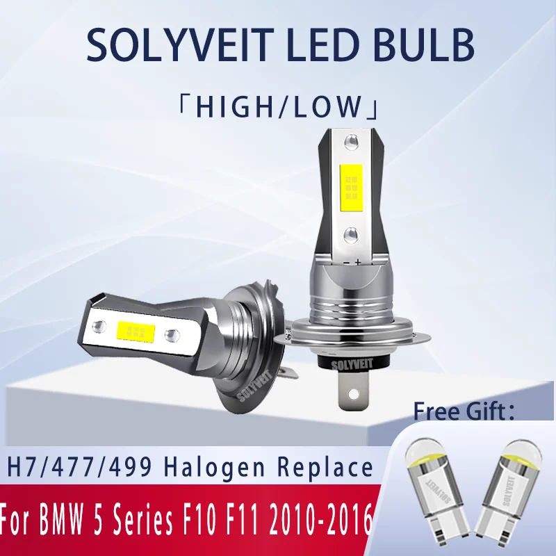 

Keep the fit, lose the dimness: H7 LED upgrade High Low Beam light For BMW 5 Series F10 F11 2010 2011 2012 2013 2014 2015 2016