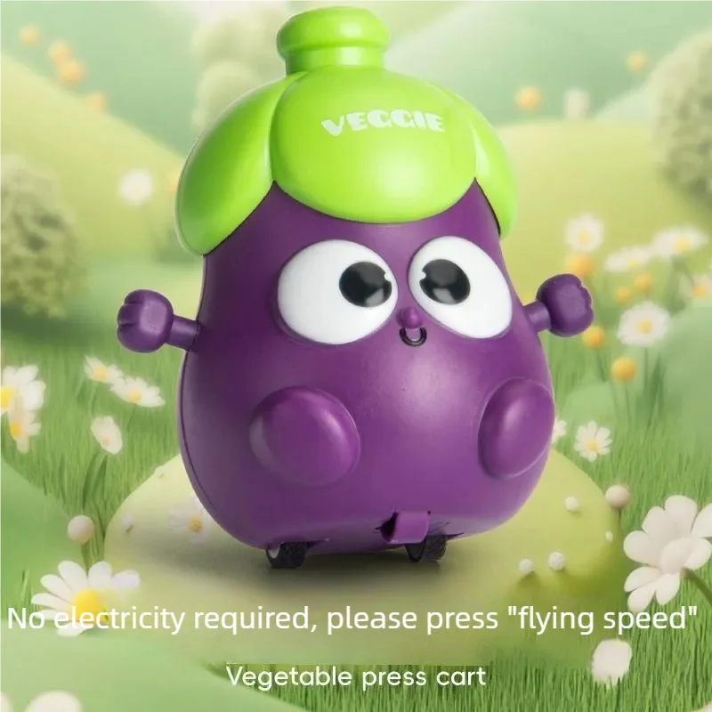 Children's Cartoon Push Inertia Toy Car, Cute Vegetable-Shaped Series Toy Car, Children's Gift Small Toy, Suitable for Christmas, Spring Festival, New Year's Day, Birthdays, Suitable for Boys and Girls Toys