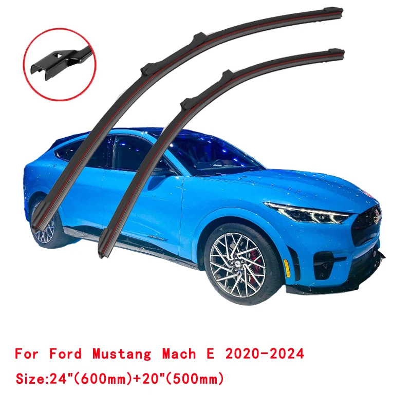 For Ford Mustang Coupe Convertible Mach-E 2004 2005 2006 2007 2015 2019 2020 2021 2022 Car Brush Double Rubber Windshield Wiper - view 5