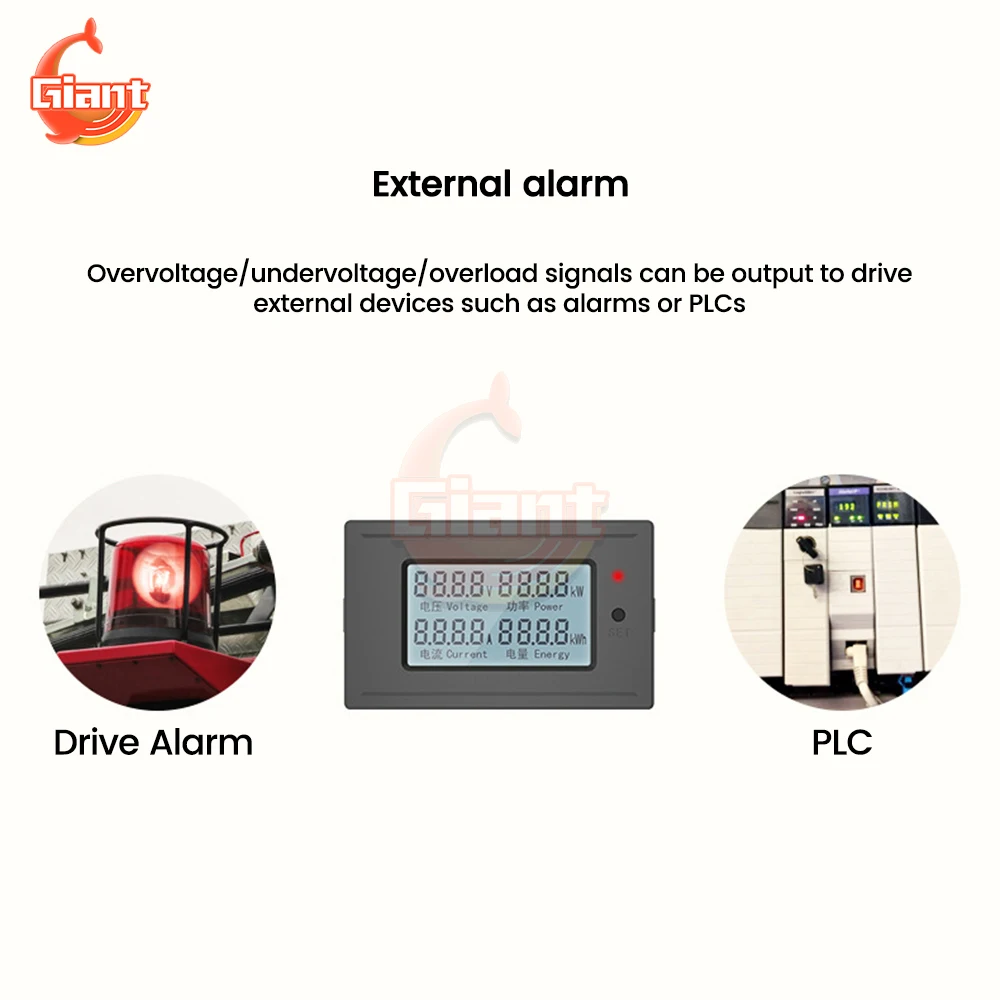 DC 6-200V Digital Voltmeter Ammeter LED Power Panel Meter Monitor Voltage Current Meter Tester Wattmeter Energy Meter Detector