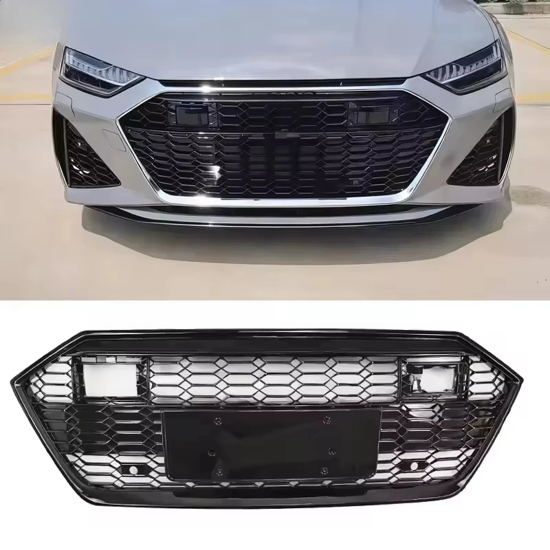 

High Quality RS7 Type Front Grille With ACC for Audis A7 S7 Change to C8 RS7 Style 2019 2020 2021 2022 2023 2024 2025
