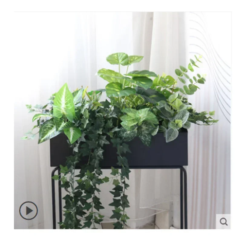 indoor simulation green plant bonsai floor flower trough shop partition plant stand desktop flower