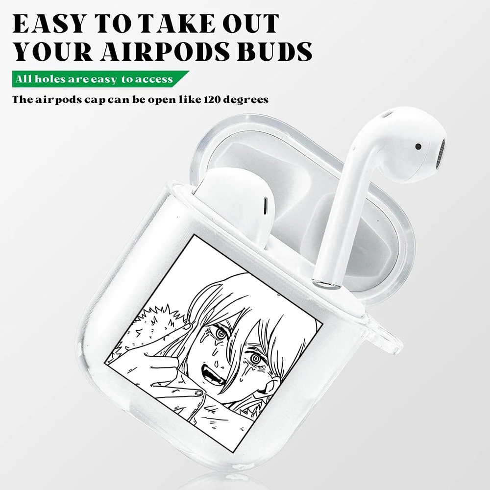 Horrible Anime Chainsaw Man Soft TPU Case for Apple Airpods Pro 3 2 1 Power Denji Makima Aki Pochita Earphone Cover Airpod Cases
