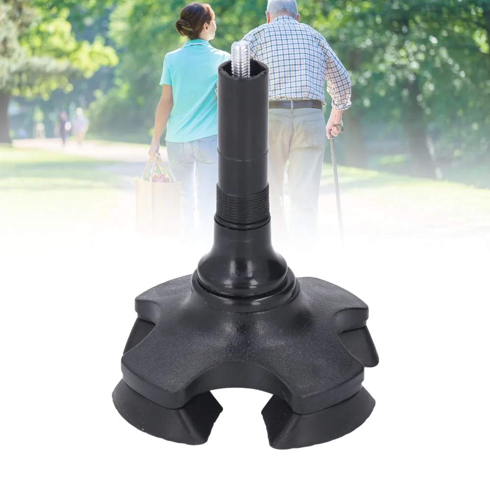 

Прочный наконечник трости из АБС-пластика, амортизирующий поворотный наконечник с четырьмя костылями, легкие наконечники для треккинговых палок для инвалидов