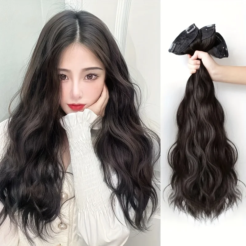 Synthetische waterrimpel 3 stuks/set hair extensions pruiken dagelijks lang krullend haar extensions voor dames zijn hittebestendig