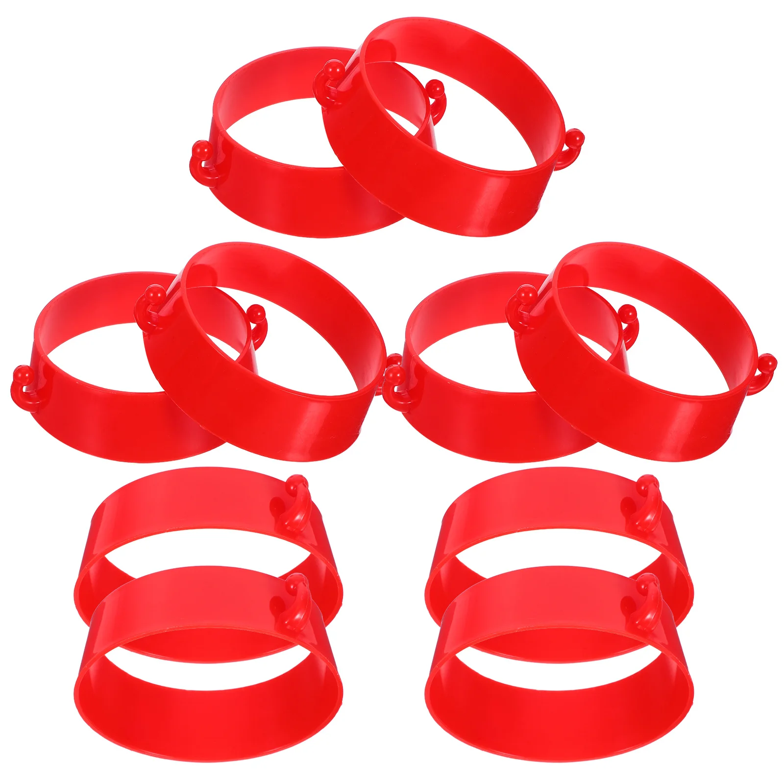 10개입 교통 콘 체인 연결기 플라스틱 링 안전 장벽 연결 주차 공사 도로 표시기