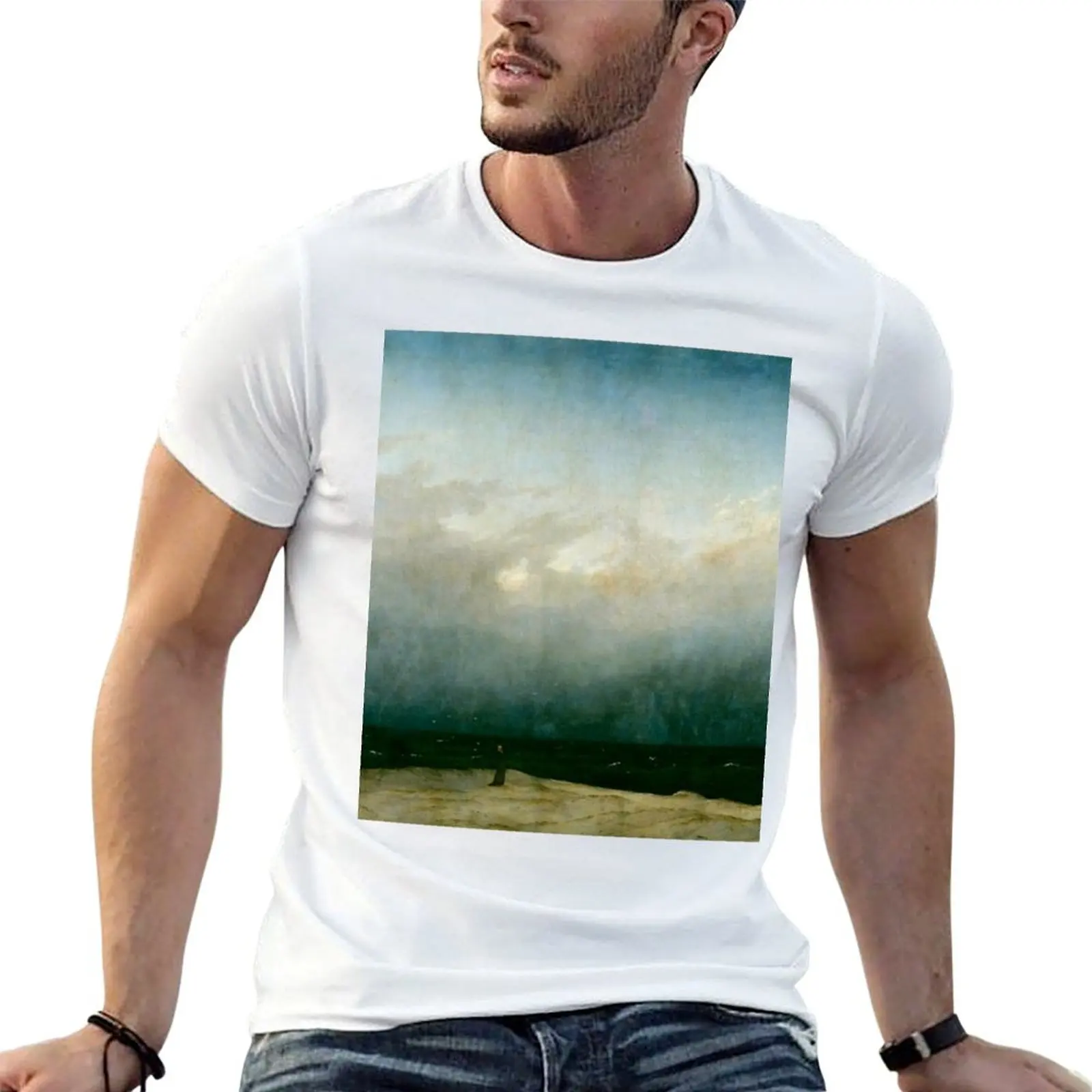 Caspar David Friedrich - The Monk by the Sea, (1808-1810) , artwork by Caspar David Friedrich T-Shirt