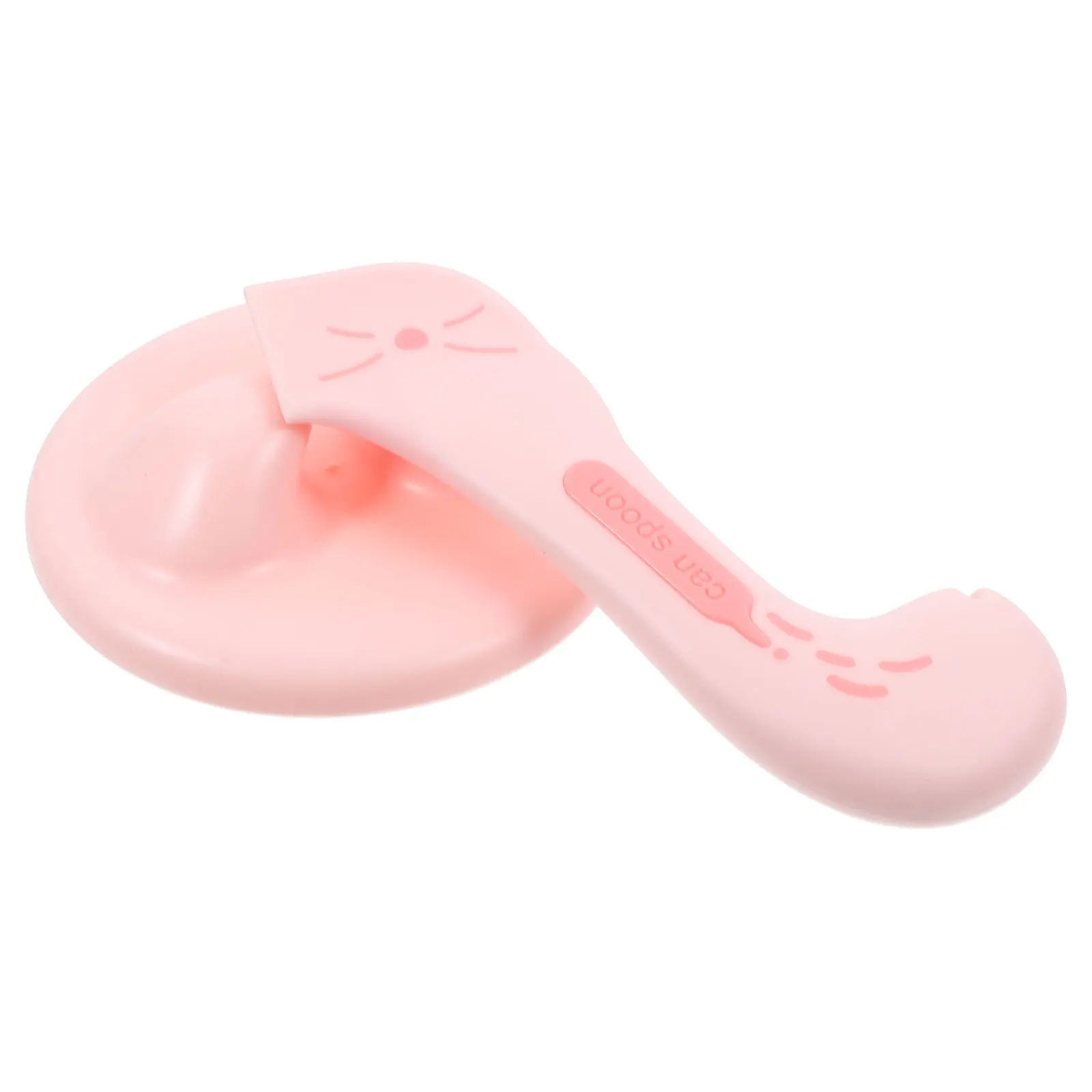 

1 Set Tpr Cat Spoon Can Opener Reusable Food Covers Leak-Proof Flexible Durable Spoon For Canned Food Storage Wear-Resistant Can