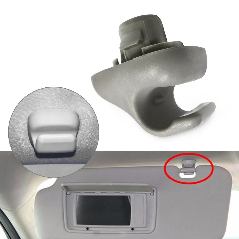 1pc visiera parasole per auto staffa di supporto per gancio Clip per visiera parasole in plastica grigia parti interne per auto accessori per automobili