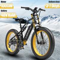 E-bike 1000W Brushless Motor 48V 16AH Lithium Battery Mountain Electric Bicycle 26*4.0 Inch Fat Tire Aldult Snow Electric Bike