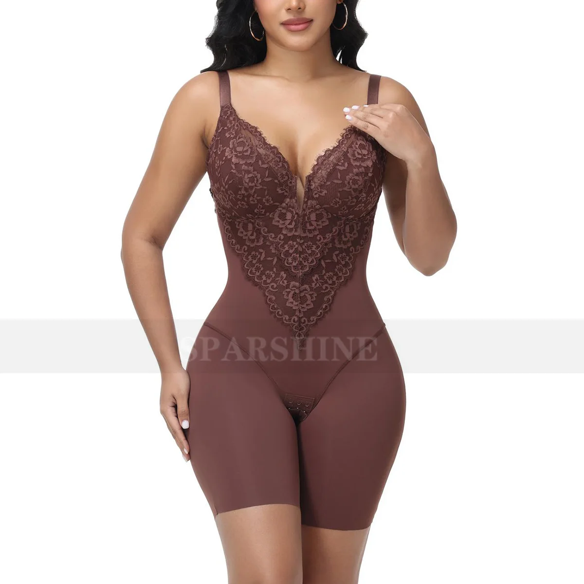 Women's Sleeveless New Stylish Jumpsuits Lightly Compressed Sexy Lace Shapewear Buttocks Lifting Slimming Underwear Body Shaper