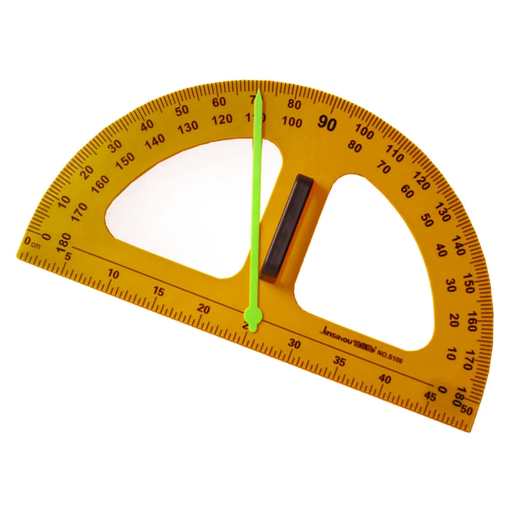 

Engineer Protractor for Drafting Centimeter Ruler Orange Plastic 180 Degrees Work