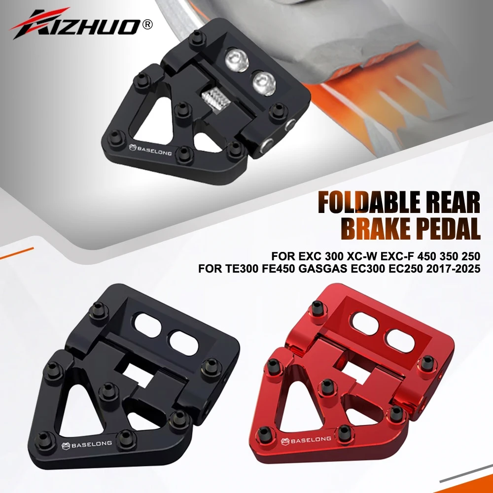 

Foldable Brake Pedal Step Tip Plate For EXC 300 XC-W EXC-F 450 350 250 For Husqvarna TE300 FE450 GasGas EC300 EC250 2017-2025