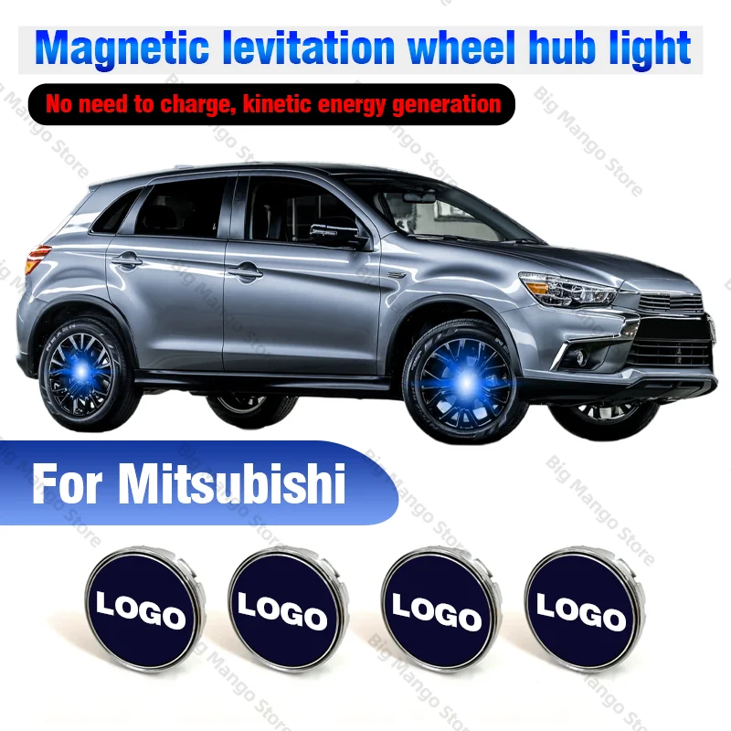 Hub Light Car Wheel Caps Light Center Cover Lighting Cap Floating Illumination LED auto For Mitsubishi Lancer ASX Mirage Pajero