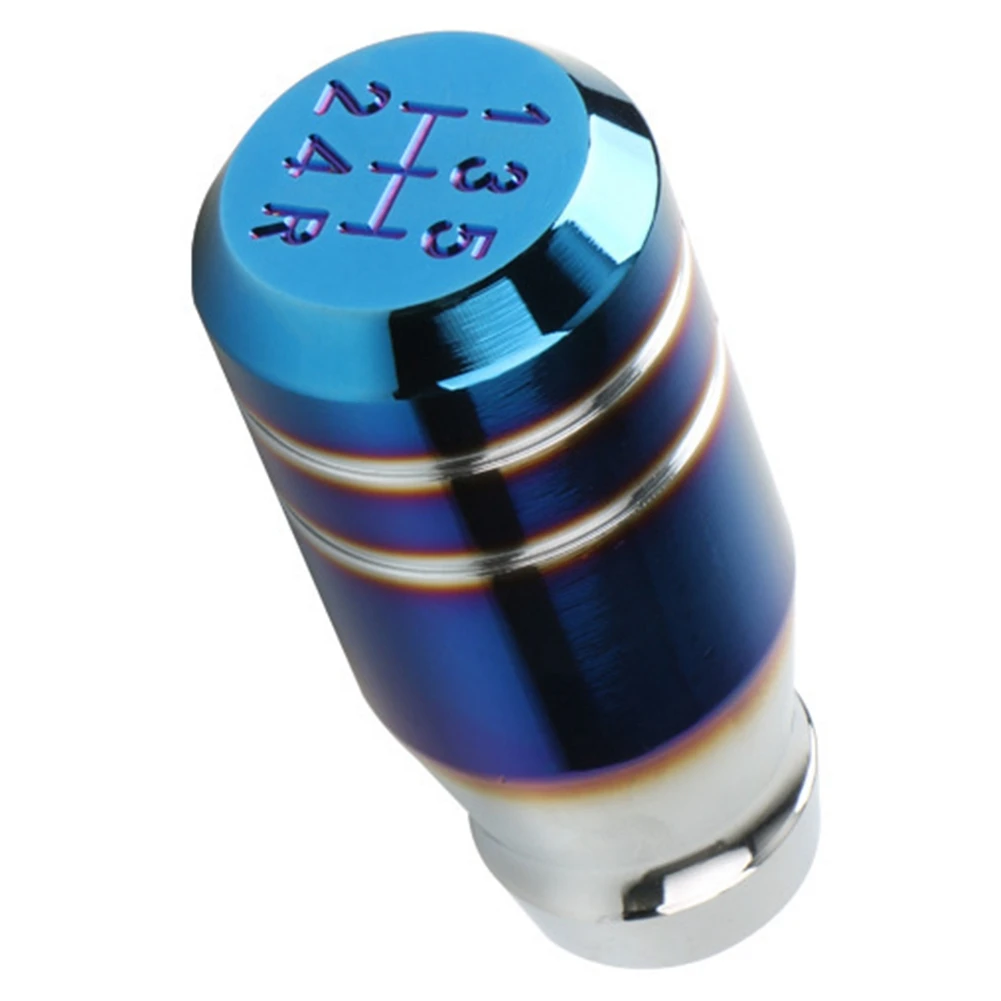 Efficientt-3 pouces mariée brûlé bleu universel voiture 5 vitesses levier de changement de vitesse manuel manette de vitesse bouton