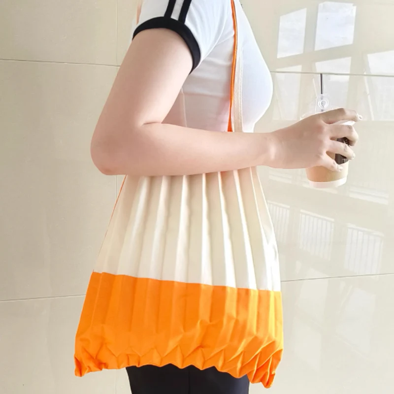 New Women's Faux Wrap Handbag Trendy Canvas Shopping Bag Simple Casual Design Shoulder Bag