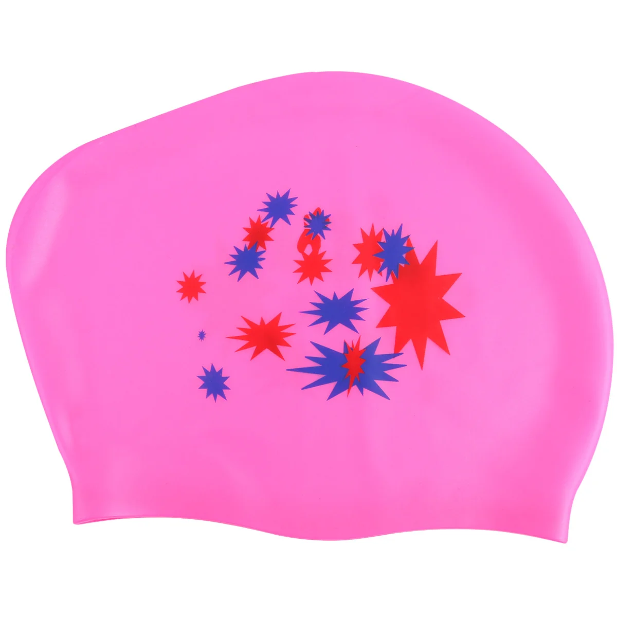 

Silicone Swimming Caps Women Kids Waterproof Hat Stars Pattern Swim Cap Hair Protection Elastic Design Durable Comfortable