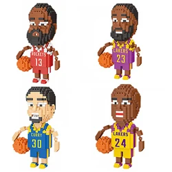 The New Basketball Idol 3D Model Building Block Basketball Player DIY Miniature Assembly Brick Movable Doll Model Children's Toy