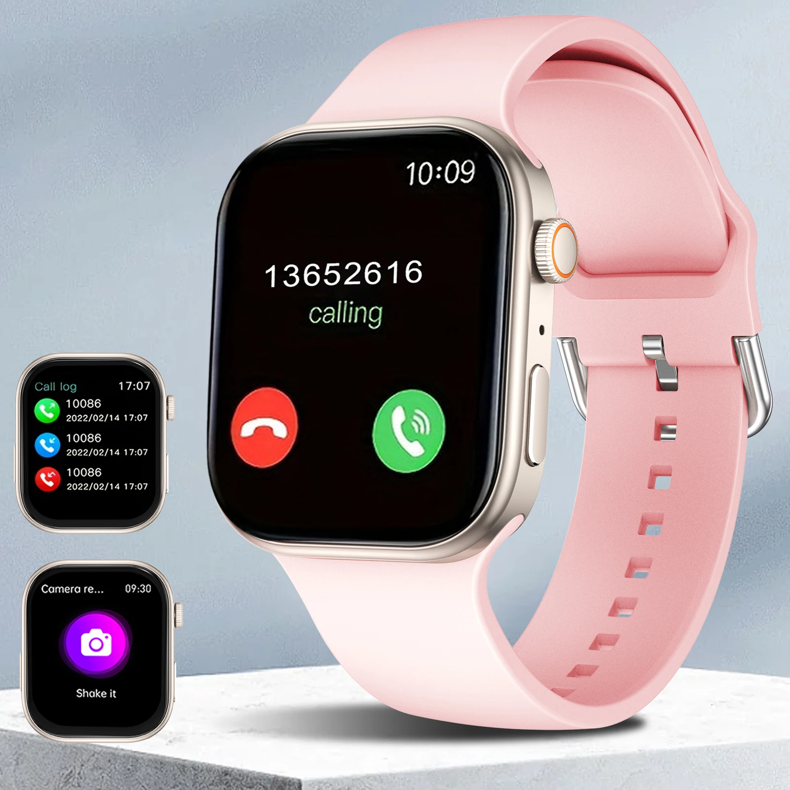 Smartwatch, anpassbares Zifferblatt, mehrere Sportmodi, Anrufe beantworten/machen, Nachrichtenerinnerungen, geeignet für Männer und Frauen