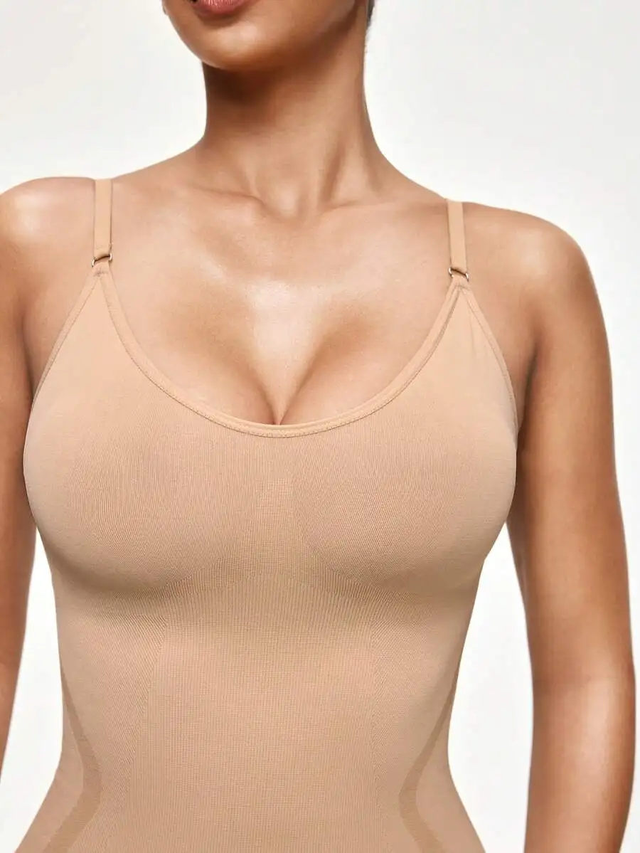 

Seamless Cami Shapewear Slip With Adjustable Straps Tummy Waist Control