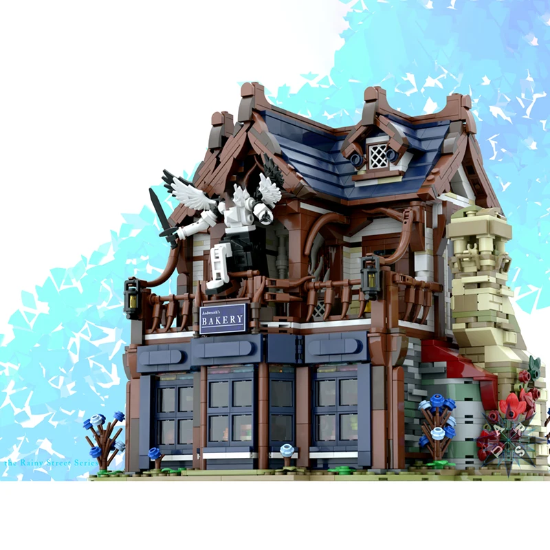 Exquisitos nuevos bloques de construcción MOC, modelos arquitectónicos medievales, tecnología de panadería fantasma, juguetes modulares para niños, regalos, conjunto DIY