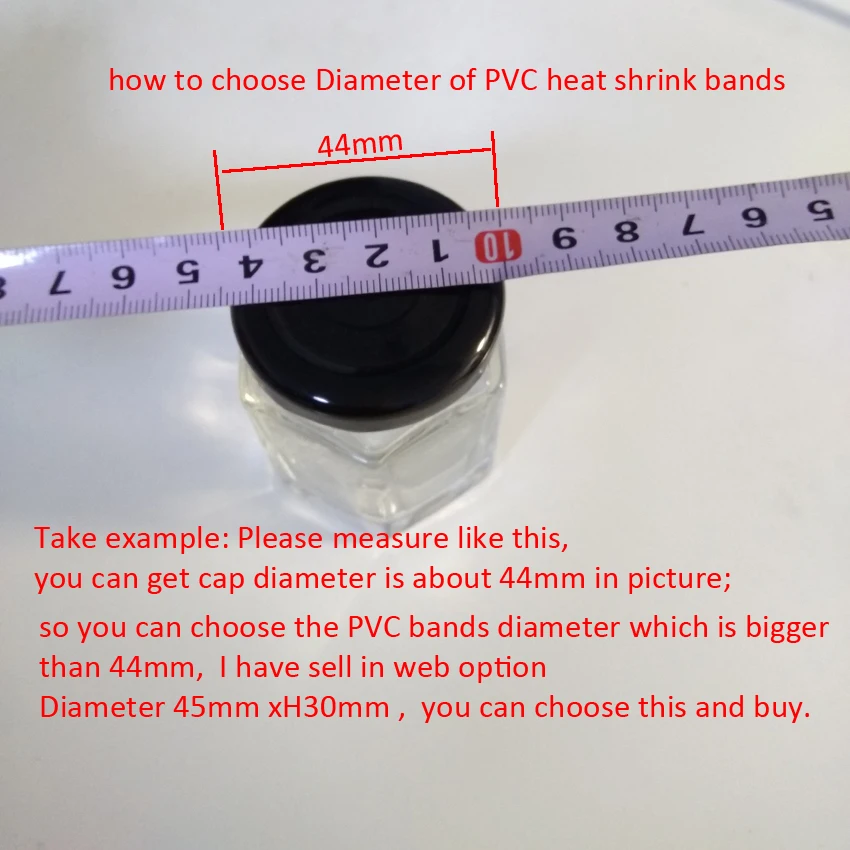 NEW 400pcs/lot Pvc Transparant Heat Shrink Bands For Essential Oil Bottles Cap Diameter 35mm X Hight 40mm X Laid Flat Width 55mm