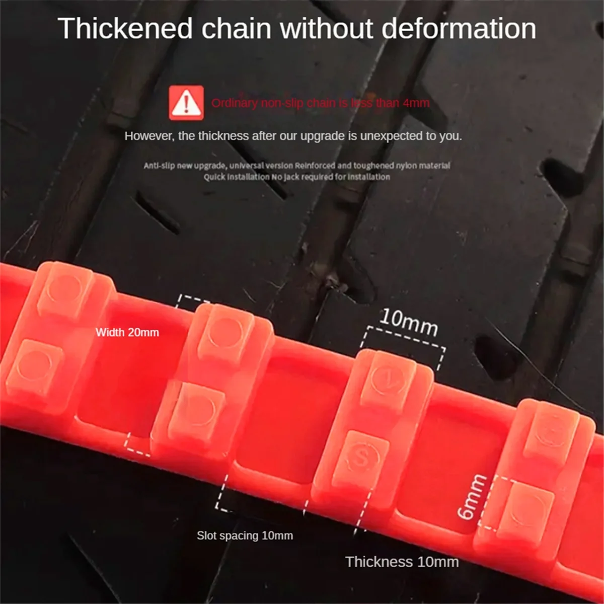 سلاسل الثلج في حالات الطوارئ الشتاء قابل للتعديل المضادة للانزلاق سلاسل الإطارات تناسب معظم السيارات والشاحنات SUV عجلة شرائط المضادة للانزلاق، 30 قطعة