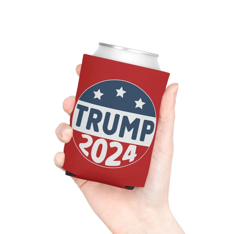 Trump 2024 Can Cooler Trump Fight Shot Drink Koozie Republican Drink Sleeve Beer Sleeve for party supplies brithday gifts