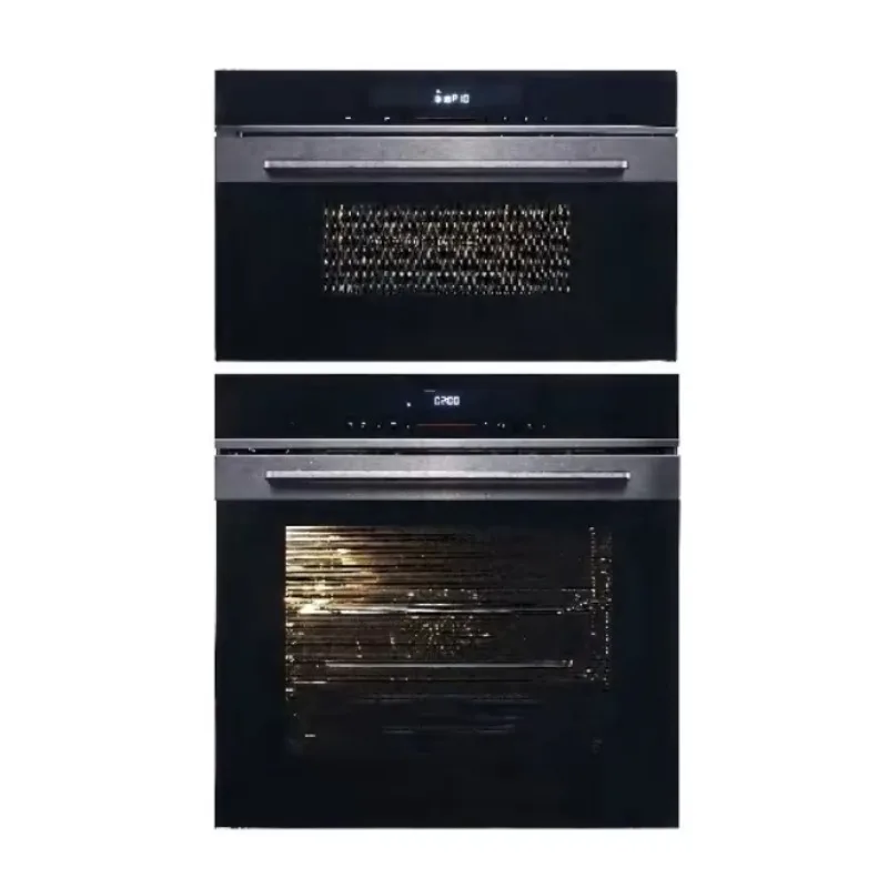 24 Inch 60 cm Built-in 34 L Microwave  and 72 L Oven Set, Touch Control, Black Microwave and Oven