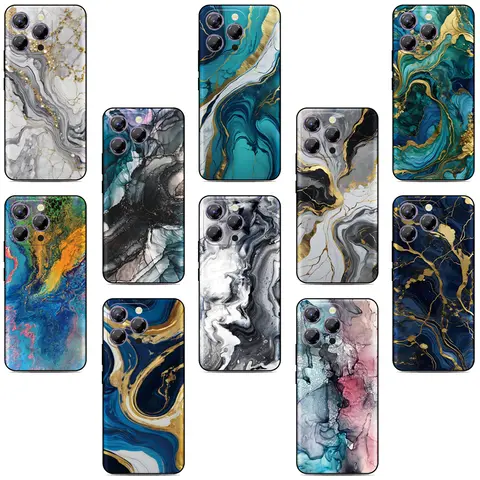 Marble Design Cover For Blackview A96 A95 A90 A85 A80 A70 A60 A52 A53 A55 A200 Pro A100 Wave 8C 6C Shark 9 Color 8 Phone Case