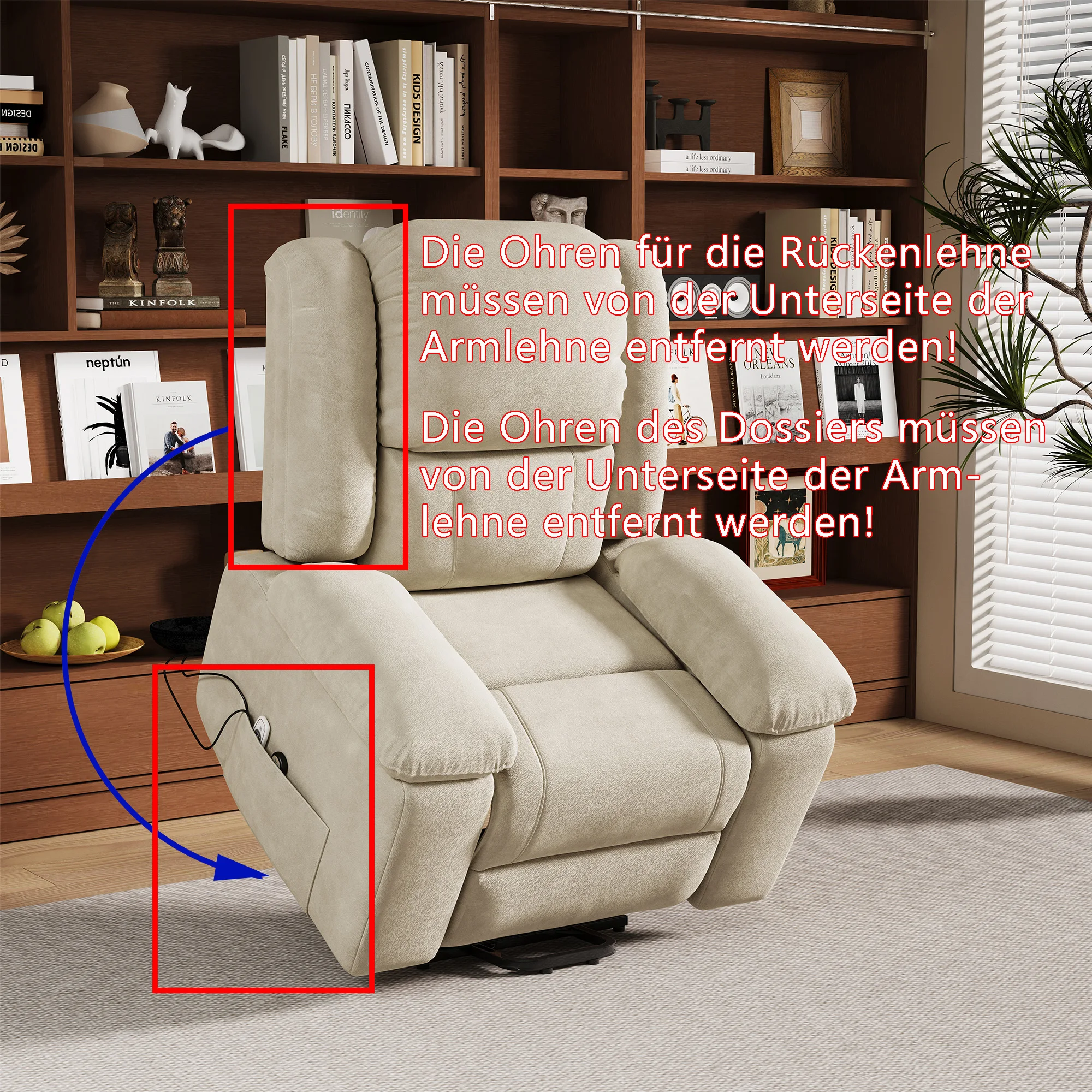 كرسي التدليك الكهربائي من Anajqaqia، نموذج قائم (مع وظيفة التسخين القطني)