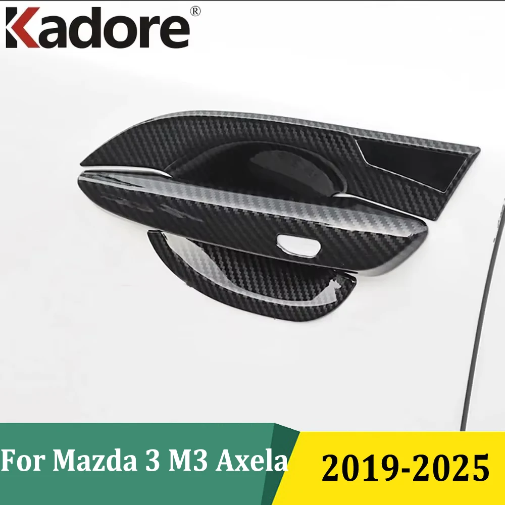 

For Mazda 3 M3 Axela 2019-2022 2023 2024 2025 Chrome Side Door Handles Trims Bowl Cover Trim Car Exterior Accessories