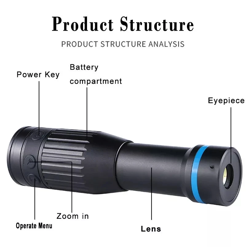 التصوير الحراري أحادي العين نطاق الصيد البصري الأشعة تحت الحمراء للرؤية الليلية نطاق التصوير الحراري