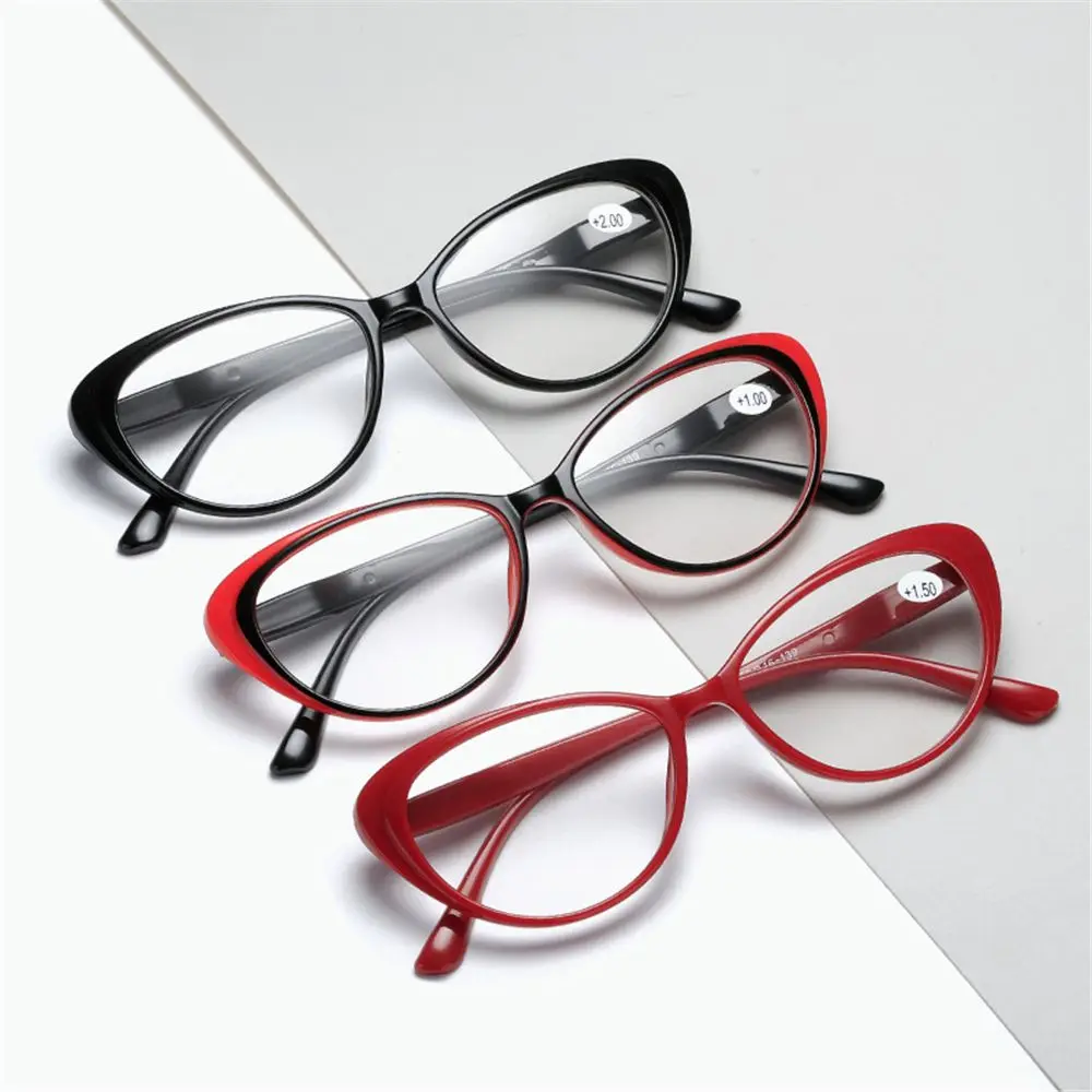 

Cat Eye Gaming Eyeglasses Anti Glare UV Eyestrain Readers with Spring Hinges Reading Glasses