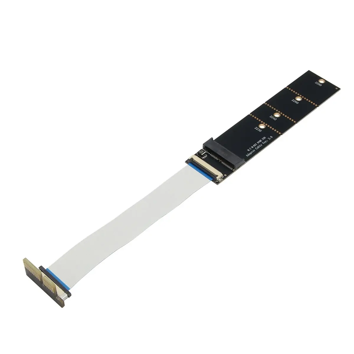 PCI-E X1 to M.2 NVME Extension Cable PCI-E X1 to M.2 NVME SSD Adapter Card for 2230 2242 2260 2280 SSD