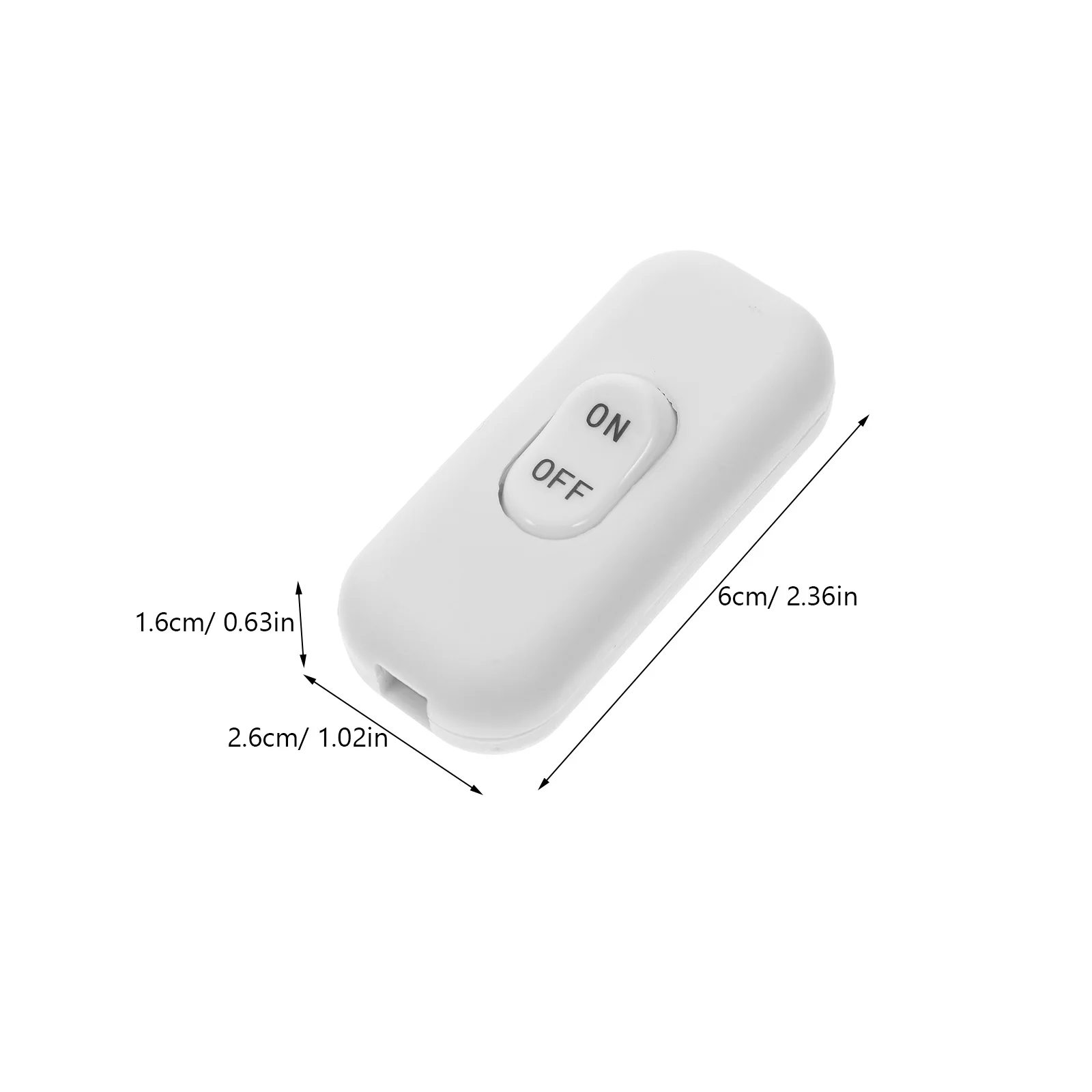 2pcs 6A 250V Inline Cord Switch White For Table Desk Floor Bedside Lamp Replacement On Off Power Control Switch Electrical