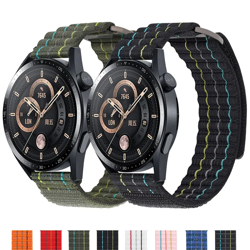 

Trail Loop Strap for Samsung Galaxy Watch 7 6 4 Classic 5pro 3active 2gear S3 20mm 22mm Nylon Band Bracelet for Huawei gt5 4 3 2