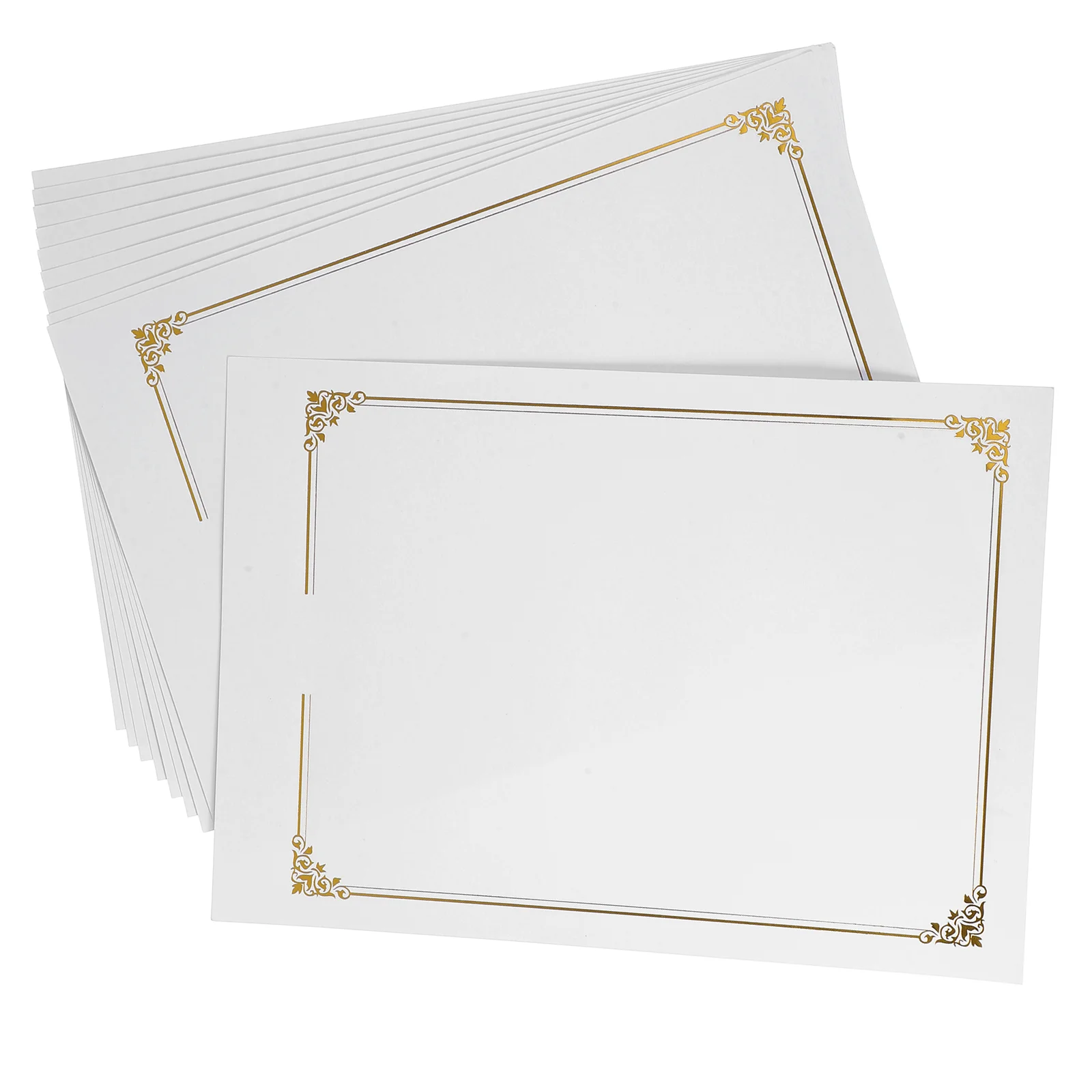 Papier de page intérieure de certificat pour imprimer des certificats de reconnaissance vierges, papiers de récompense, cartonné d'enregistrement avec bordure