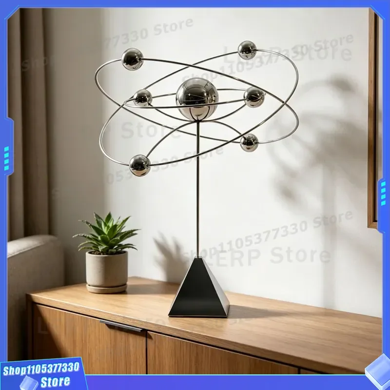 Modern Luxury Asteroid Ball Ornament Creative Metal Craft for Living Room Desktop High End Sense Soft Decoration Jewelry
