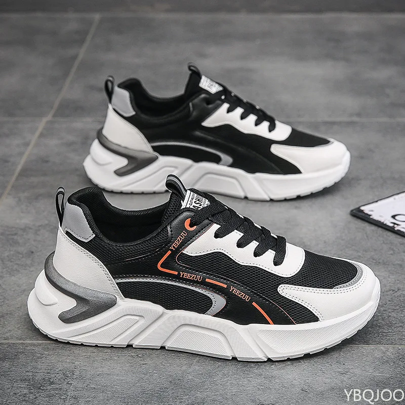 Zapatos deportivos informales para hombre, transpirables, a la moda, versátiles, para correr, con superficie de malla sencilla y cómoda, otoño